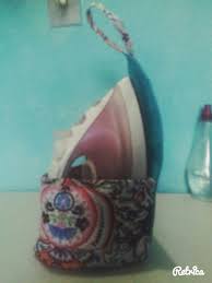 Porta Ferro De Passar Feito Com Caixa De Leite Organizador De Parede Almofadas Ferro De Passar