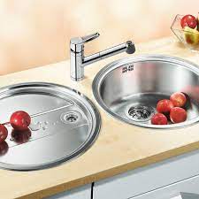 At tap warehouse, our range of round and undermount kitchen sinks provide a lovely modern, minimalist look in your kitchen, and are an alluring alternative to the much more common square and. Blanco Rondo Set Round Bowl Sink And Drainer Sinks Taps Com