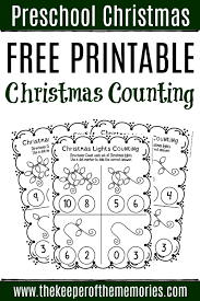 free printable counting christmas preschool worksheets