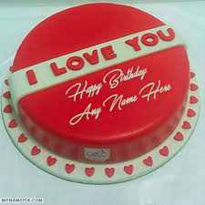 Happy Birthday Cake For Wife Images Romantic Red Velvet Happy Birthday Cakes With Name For Friends And Family To Make Their Birthday Awesome A Happy Birthday Cakes Cake Name Birthday Cake Writing
