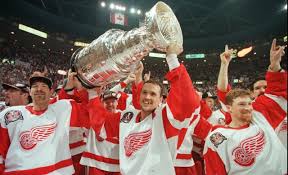 Detroit Red Wings Captain Steve Yzerman 1997 Stanley Cup Final Detroit Red Wings Defeat Philadelphia Flyers Four Steve Yzerman Detroit Red Wings Red Wings
