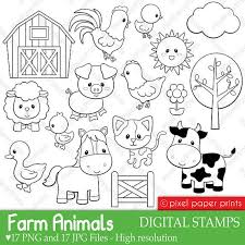 Farm Animals Digital Stamps Risunki Dlya Raskrashivaniya Selskohozyajstvennye Zhivotnye Uzor Dlya Vyshivki