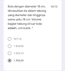 Sep 26, 2019 · = ½ (12 + 24) x 16 = ½ x 36 x 16 = 18 x 16 = 288 cm² luas gabungan = 288 cm²+288 cm²8 = 576² cm: M On Twitter Diketahui R Kerucut 7 Cm S Kerucut 13 Cm Ditanya Luas Permukaan Gabungan Kerucut Dan Setengah Bola Penjelasan Maka R Bola R Kerucut