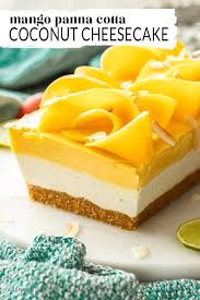 Mango Coconut Cheesecake Recipe Easy Cake Recipes Dessert Recipes Easy Tropical Desserts
