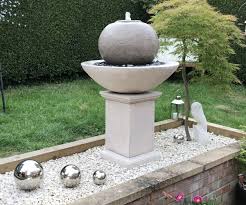 I had originally stained it but in high traffic areas, the color had worn off and the concrete had mildew stains. Modern Contemporary Patio Ball Or Slate Fountain On Classic Plinth Stone Garden Ornaments Garden Statues In Uk