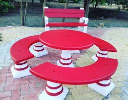 This quaint dining set includes table and 2 chairs. Red Cement Dining Table Set Buy Red Cement Dining Table Set Cement Dining Table
