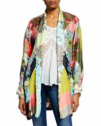 Here at englewood flower shop we offer beautiful and original floral and gift options. Johnny Was Flower Block Long Sleeve Silk Kimono Robe Multi Large C46619 2