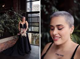 Dark and Modern Neutral Wedding Inspiration Shoot at Waterworks