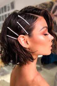 Hair Clips Accessories Hair Styles Hair Beauty Hairstyle Hairgoals Pinterest Fromlu Prom Hairstyles For Short Hair Short Wavy Hair Short Wedding Hair