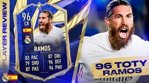 Fifa 16 fifa 17 fifa 18 fifa 19 fifa 20 fifa 21. 96 Team Of The Year Sergio Ramos Review Fifa 21 Ultimate Team Youtube
