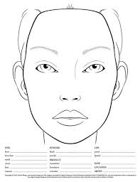 Blank Face Diagram Makeup Male Face Template Makeup Artist