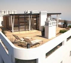Amenagement D Un Toit Terrasse Avec Surelevation A Ossature Bois Terrasse Toit Immeuble Toit