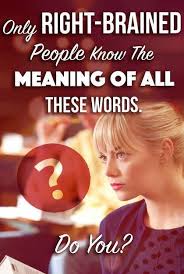 Only Right Brained People Know The Meaning Of All These Words Do You Book Quizzes Words Knowledge Quiz