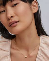 Mini Elisa Gold Satellite Short Pendant Necklace in Dichroic Glass