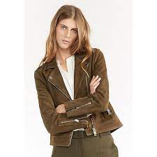 Gerard Darel Mick Leather Jacket Dark Green Leather Jacket Jackets Gerard Darel