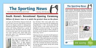 A press release basically describes the who, what, when, why, where, and how of your project in a way to get coverage by news outlets. Ks2 Winter Olympics 2018 Wagoll Example Newspaper Report