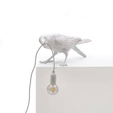 Bird Lamp Playing White Gessato Design Store Lamp White Table Lamp Light Fixtures