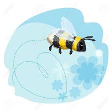 Cute bee asking us to please be quiet. Cute Bumblebee Leaves Trace In Shape Of Heart Blue Background Royalty Free Cliparts Vectors And Stock Illustration Image 87282085