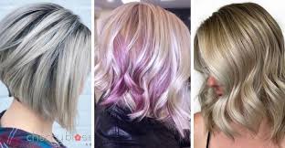 Brown hair with purple, grey, and blonde balayage 2. 23 Fabulous Short Blonde Hair Ideas You Should Try Bafbouf