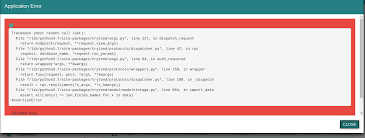 In import_data assert all(len(x) == len_fields_names for x in data)  AssertionError
