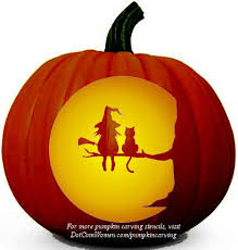 All wrapped up mummy pumpkin. Witch And Cat Sitting On A Tree Halloween Pumpkin Carving Stencil Dot Com Women