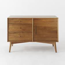 I love the large amount of desktop workspace it offers with 52″w x 24″d of space to use. Mid Century Media Tower Wide Acorn Entertainment Center