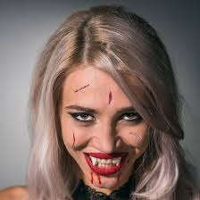 Amazon.com: DASDSA Halloween Costume for Kids Adult Women Men, Bloody Fake  Knife Weapon Prop, Fake Knife with Fake Blood Add 7 Sheets Scar Tattoo ...