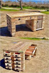 Auf Unserer Liste Steht Die Option Palettentisch Oder Burotisch Dieser Schreibtisch Ist Woodworking Table Table Furniture Plans Wood Furniture Plans