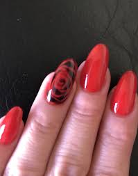 Rose Nail Art Black Red Rose Nails Rose Nail Art Nail Art Designs