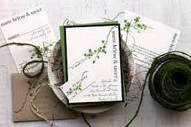 Modern Garden Wedding Invitation Sample Etsy Green Wedding Invitations Garden Wedding Invitations Recycled Paper Wedding Invitations