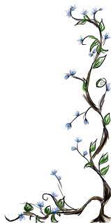 Blue Vine Flowers By Erinaceousignoramus Vine Drawing Flower Vine Tattoos Vine Tattoos