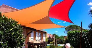 Amazon Com Patio Paradise 20 X20 X 20 Beige Sun Shade Sail Triangle Canopy Permeable Uv Block Fabric Durable Outdoo Shade Sail Sun Sail Shade Garden Sail