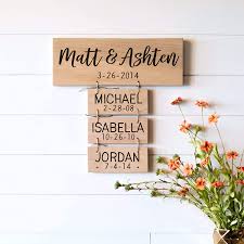 Our list of family gift ideas include gifts for the whole family, meaning each member will enjoy. Amazon Com Family Names Wood Sign Anniversary Gifts Wedding Gifts Personalized For You Family Established Gift For Women Handmade