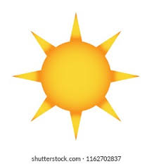 Free for commercial use ✓ no attribution required . Simple Yellow Sun On Blue Sky Stock Vector Royalty Free 201472277