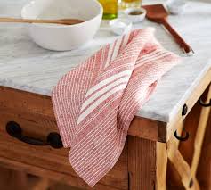french stripe kitchen towel pottery barn