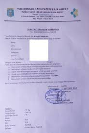 Kalo 3 surat (sehat jasmani, rohani, bebas narkoba) bayarnya 375rbu. Contoh Surat Keterangan Sehat Untuk Cpns