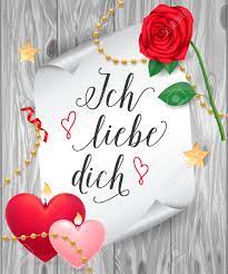 The single was released in advance of a fourth album (to be called mon amour) just before valentine's day 1983. Ich Liebe Dich Lettering On Paper Scroll With Rose Heart Shaped Candles Beads On Grey Wooden Background Inscription Can Be Used For Greeting Cards Festive Design Posters Banners Royalty Free Cliparts Vectors