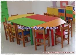 Anaokulu Malzemeleri Ahsap Park Kindergarten Tables Wooden Tables Wood Table