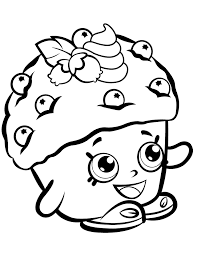 Strawberry kiss shopkins coloring page. Mini Muffin Shopkin Coloring Page Free Printable Coloring Pages For Kids