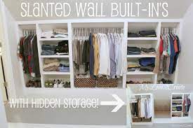 This kit is used to mount a top shelf securely to a closet wall and/or tower unit. Slanted Wall Built Ins With Hidden Storage My Love 2 Create