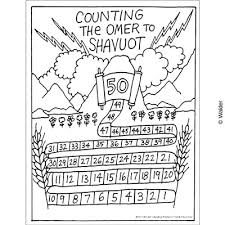 Count Up Sefirah Until Shavuot Chart With Lightning Walder