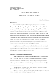 Pengakuan percaya ini adalah int i dari im an kristen, b ahw a yesus yang lahir di betlehem besar d i nazaret sesuai den gan catat an kitab suci adalah kristus. Pdf Kredo Dalam Ibadah Rasid Rachman Academia Edu