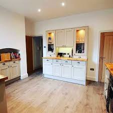 The kitchen had about 3 to 4 layers of wall paper, at least 2 to 3 layers of flooring with windows and doors all one day out of the blue the husband announced the suggestion to switch the dining room & kitchen spaces. Kitchen Dining Room Remodeling Blackpool Lancashire Broadfield Construction
