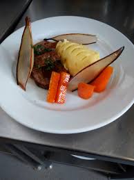 Learned the Beef Olive today in college. Presentation and plating is  something I find really difficult and this sub has been a great source of  inspiration for me : rChefit