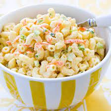 Plate lunches in hawaii consist of a main entrée, two scoops of rice and a scoop of mac salad. Hawaiian Macaroni Salad Cook S Country