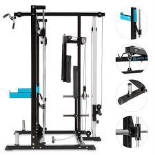 Capital Sports Inclusor Halfrack Butterfly Rameur Tirage De Cables Haltere Long Taille Tai Salle De Sport Maison Equipement D Exercice Appareil Musculation