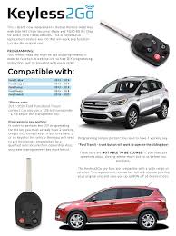 You need to remove the door's inner trim panel and then the outer door handle in order to then disconne. Amazon Com Keyless2go Replacement For New Uncut Keyless Remote Head Key Fob Ford Focus Escape Transit Cmax Oucd6000022 164 R8046 Automotive