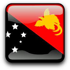 Di bagian kibar, burung surga raggiana menjadi siluet. Papua New Guinea Flag Country Free Vector Graphic On Pixabay