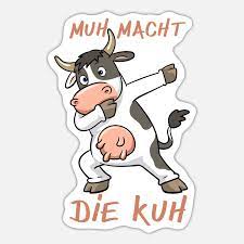 'Lustige Dabbing Kuh Muh macht die Kuh Design' Sticker | Spreadshirt