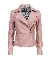 Ted Baker Lizia Leather Biker Jacket In Pink Modesens Ted Baker Leather Jacket Pink Leather Jacket Outfit Pink Leather Jacket